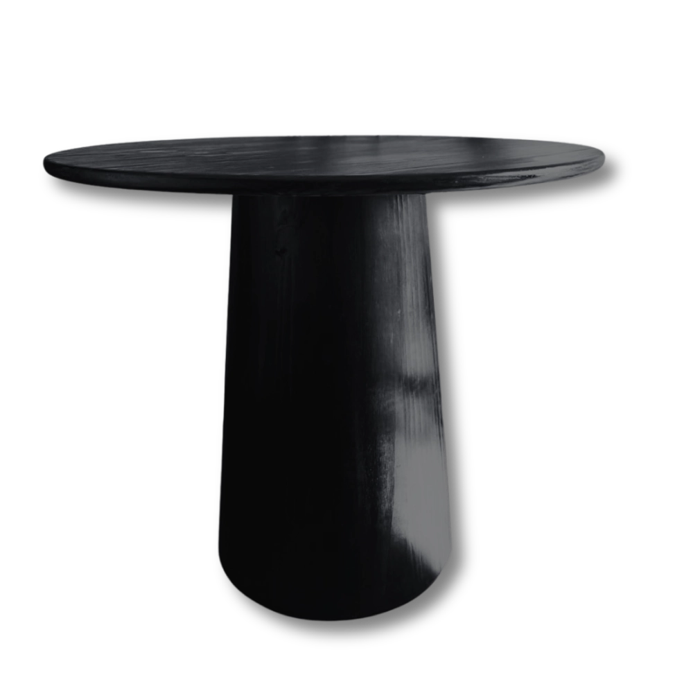 90 cm Mesa Circular Negra - Imagen 5
